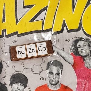 Bazinga Big Bang Theory Cotton Tee Shirt Sz LG